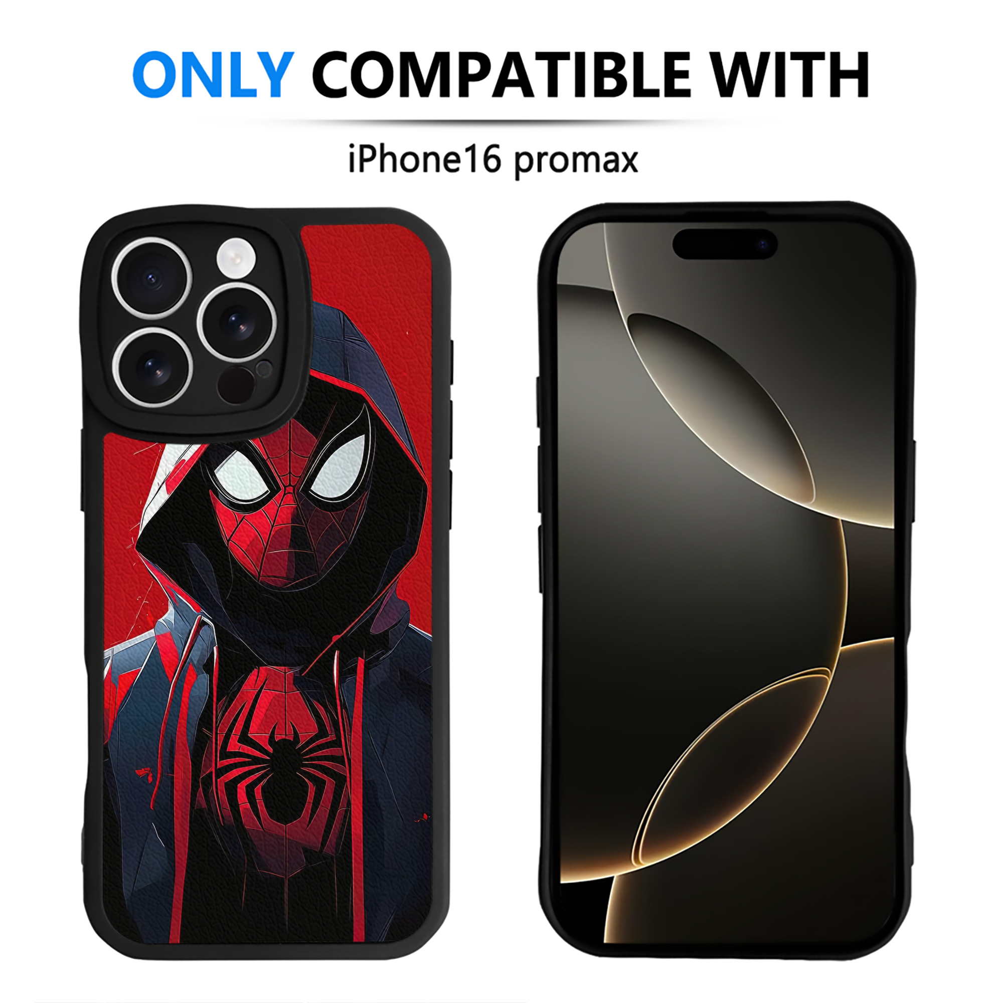Spider Man スパイダーマン 【iPhone 16シリーズ対応】シリコンスマホケース（レザー調） 材質：シリコン